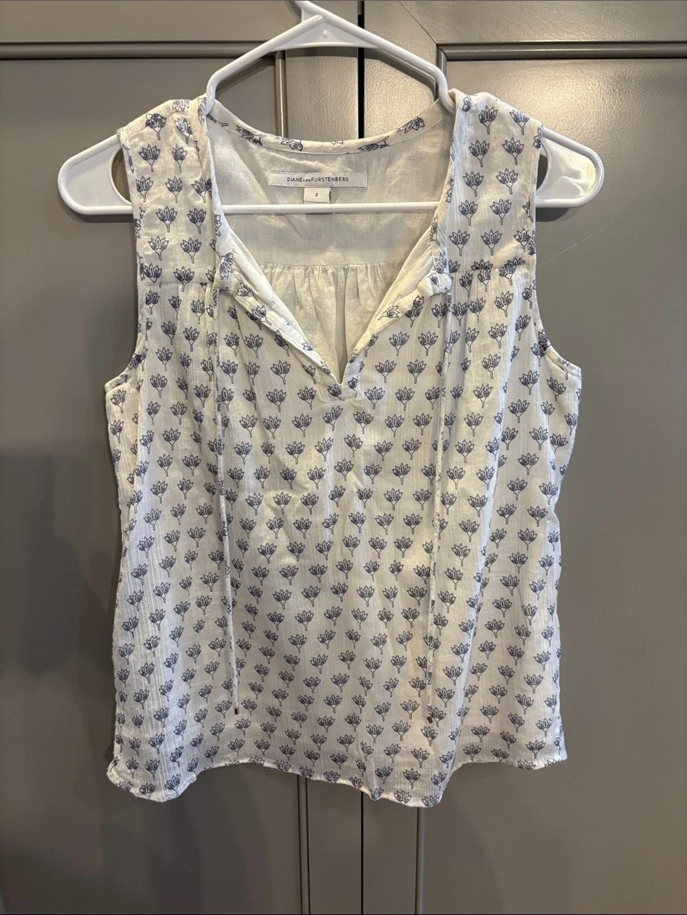 Diane Von Furstenberg Rissa tank sz 2